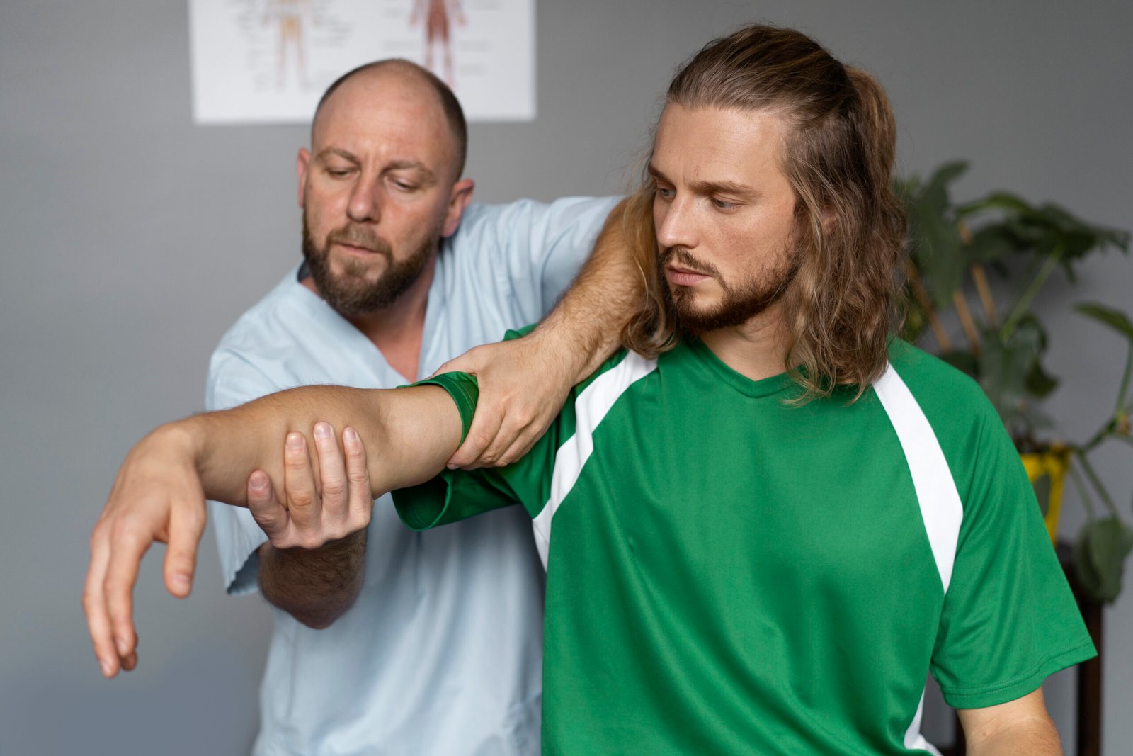 Sports medicine physician reviewing orthopedic billing details