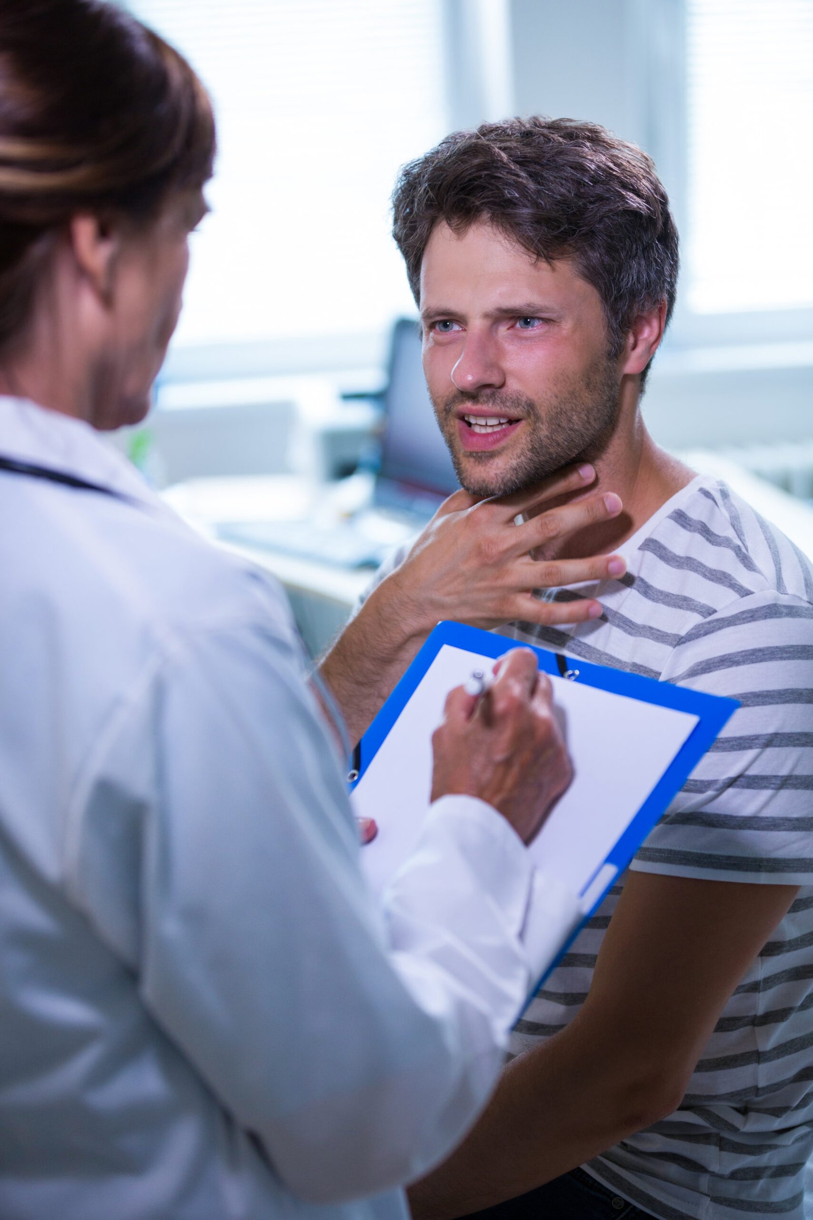 Healthcare professional reviewing endocrinology billing details
