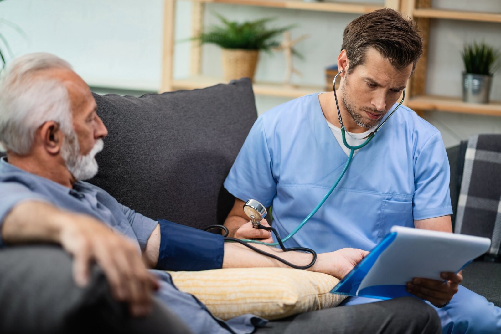 Healthcare professional reviewing urgent care billing information
