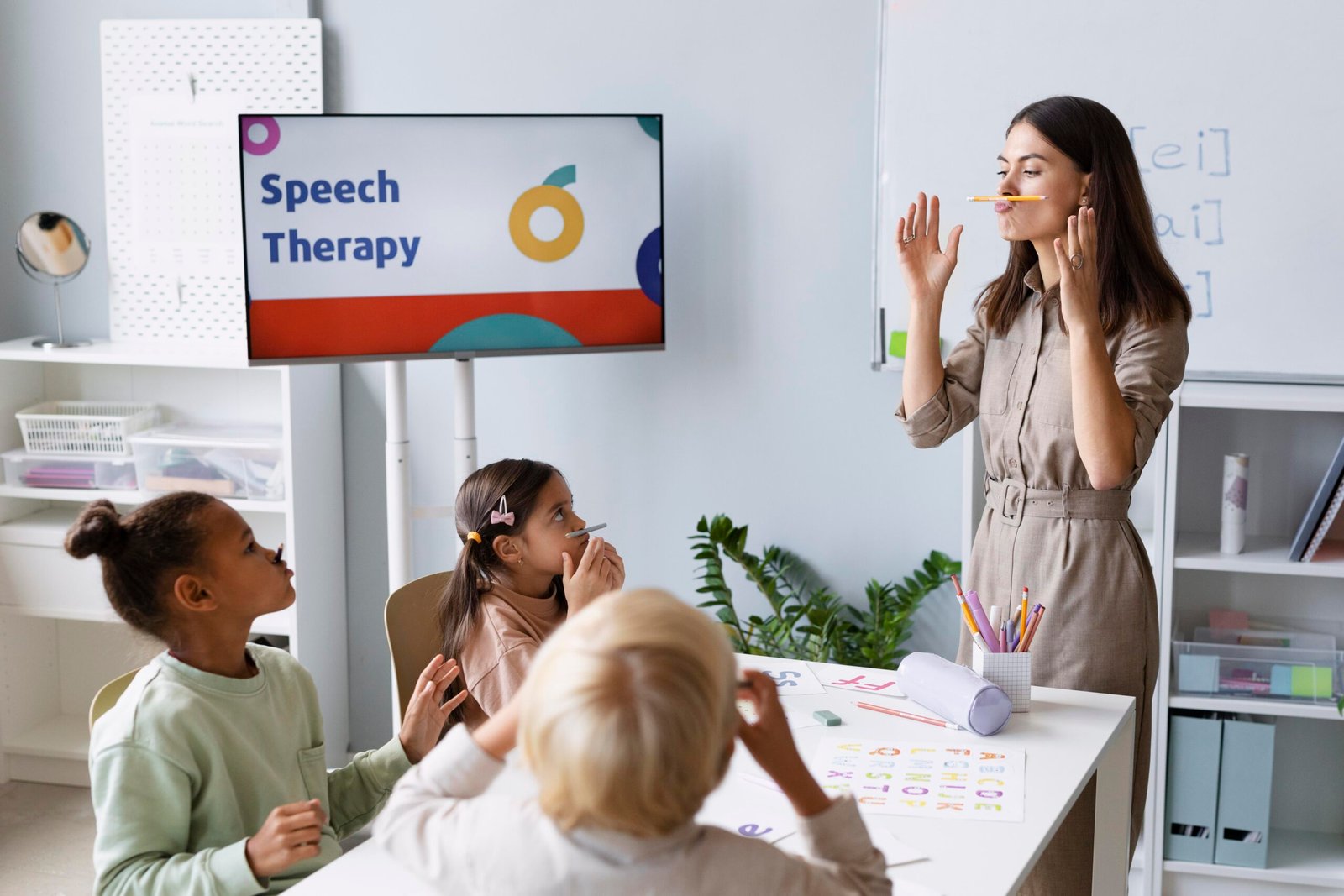 Speech therapy professional supporting patient care